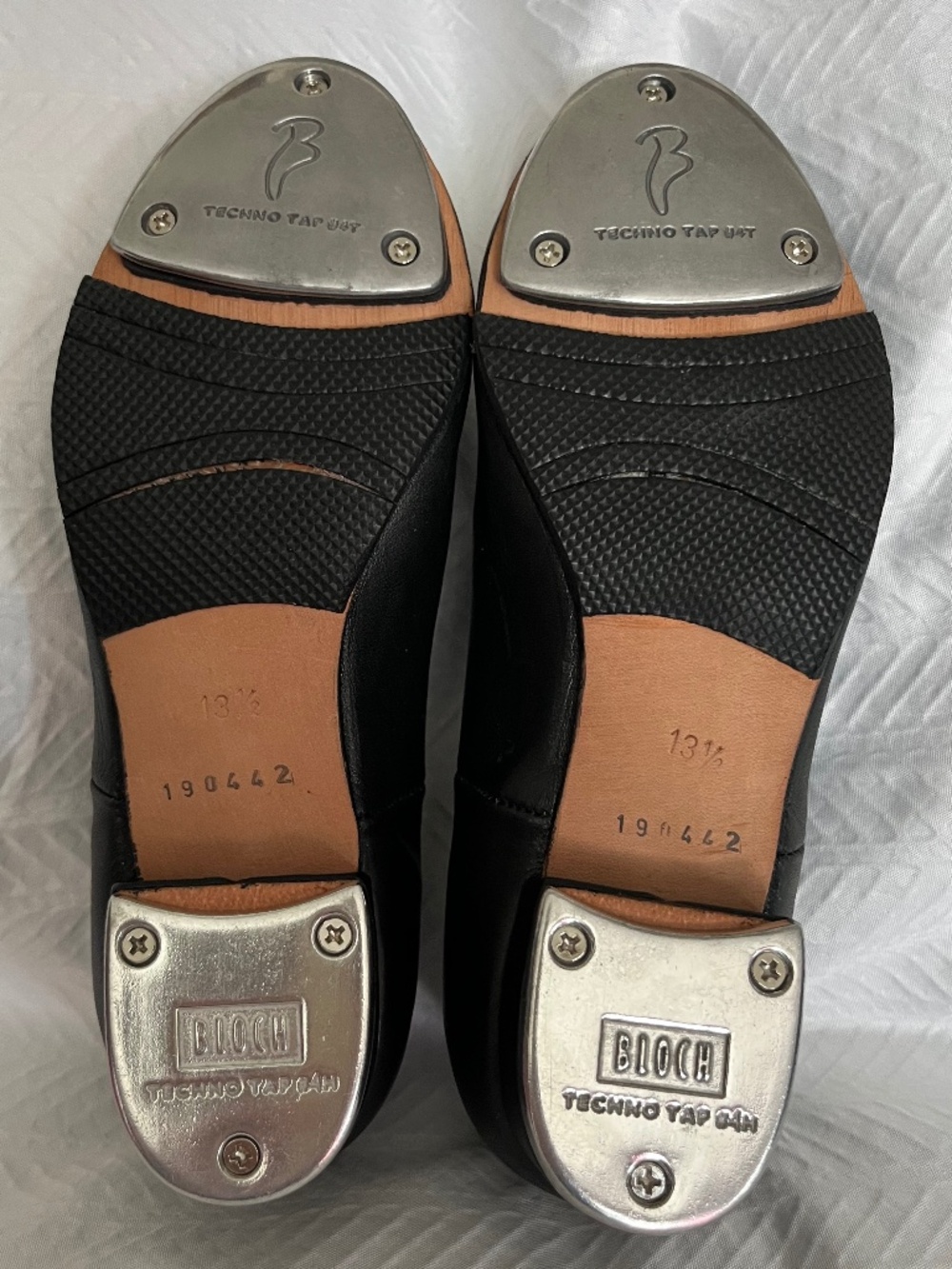 BLOCH Jazz Tap Leather Tap Shoes Children’s Size 13.5 SO301G Girls - Picture 6 of 11